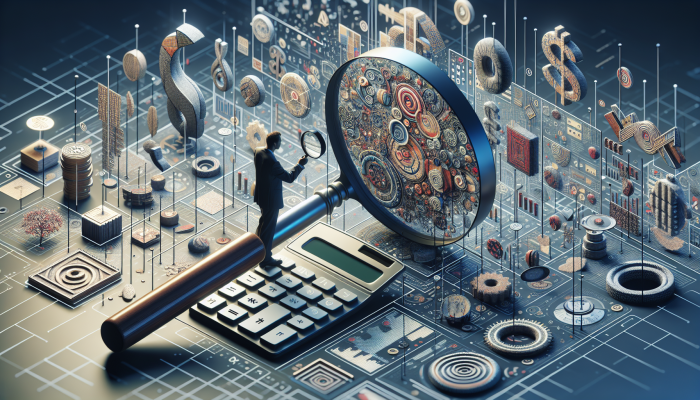 How Debt Consolidation Impacts Savings Goals: A Guide | DCL Person scrutinising financial document with magnifying glass, surrounded by bills and calculator, evaluating debt consolidation terms.