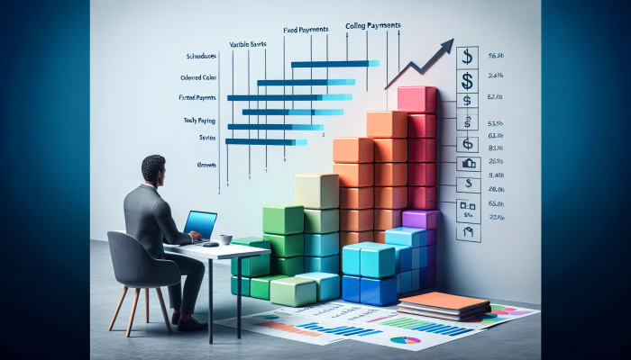 How Debt Consolidation Impacts Savings Goals: A Guide | DCL Person budgeting confidently at desk with fixed payment schedules and steady savings growth charts.
