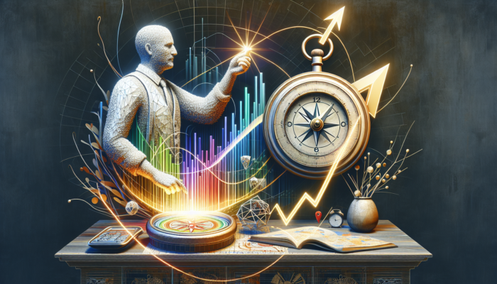 A business owner adjusts Google Maps settings on a computer, using customer data and peak time insights.