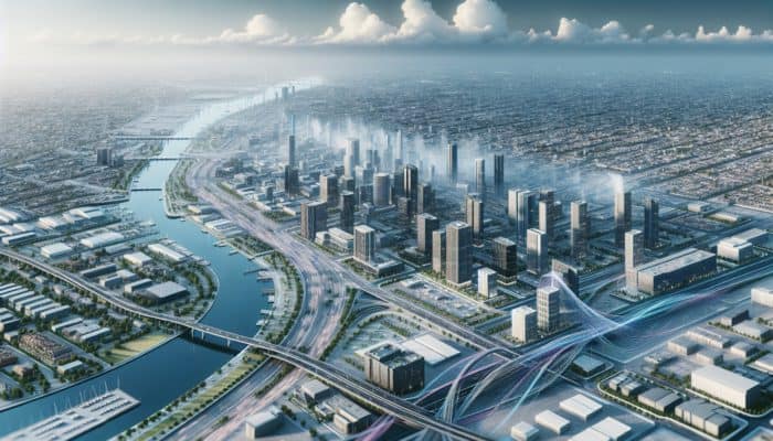 Aerial View of Boksburg Highlighting New Transport Links and Community Facilities