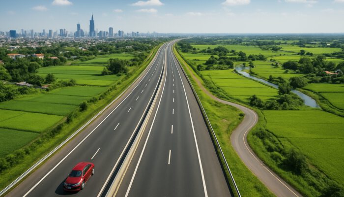 Driving route from Ho Chi Minh City to Mekong Delta, showing well-maintained highways and strategic stops.