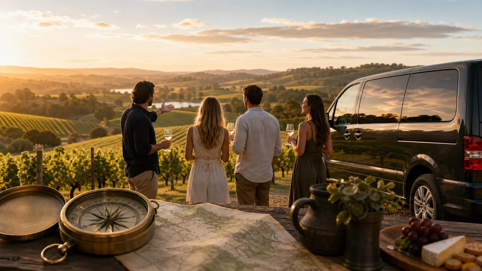Wine Compass: visual reference for 6. Wine Compass: Tailored Private Tours for Special Celebrations